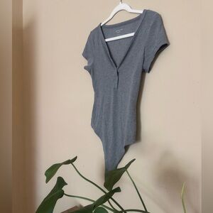 American Eagle Outfitters Charcoal Bodysuit